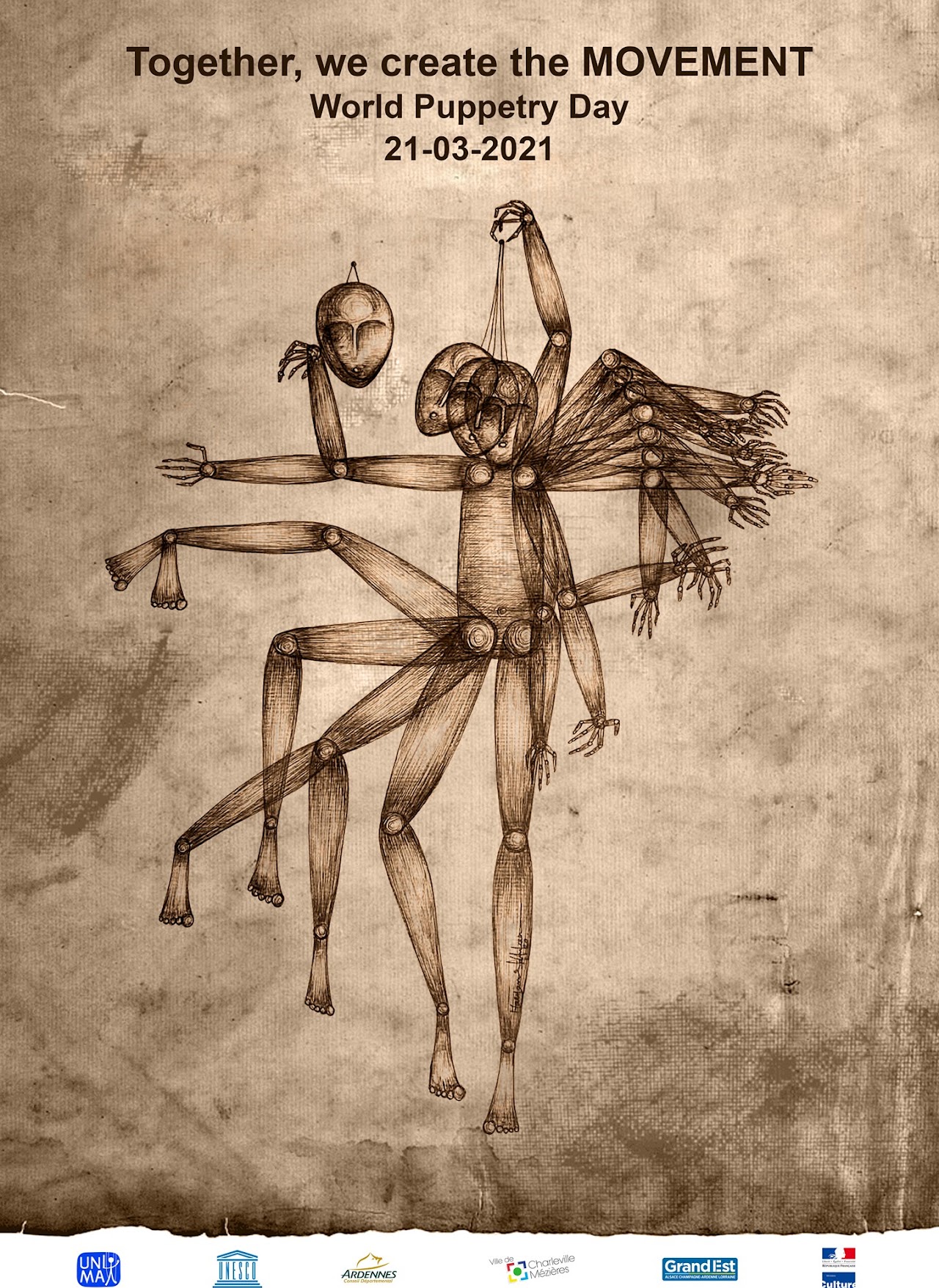 World Puppetry Day 2021 – oficiálny plagát UNIMA